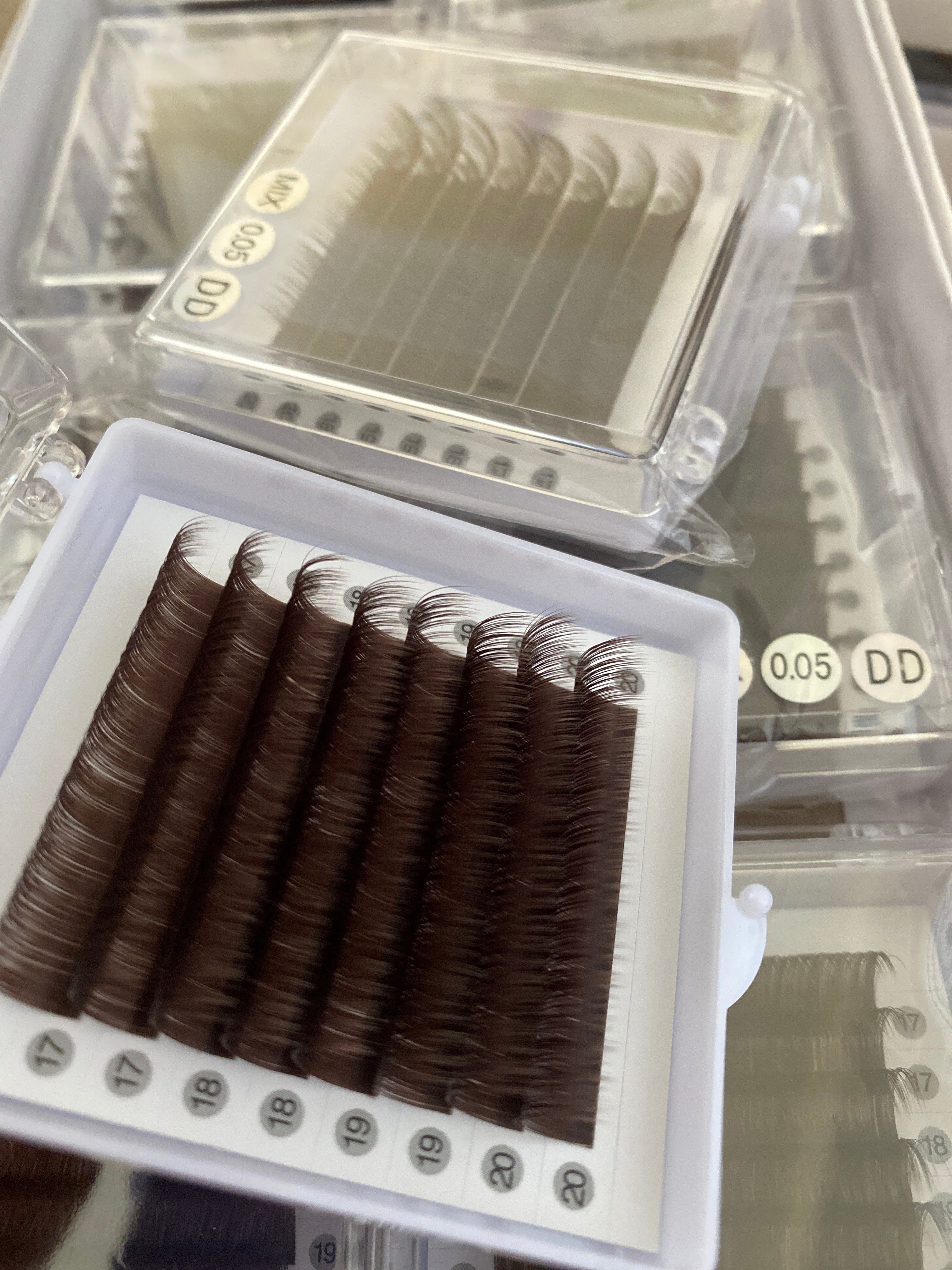 Espresso Brown-Black Color Lashes  （8-lines）