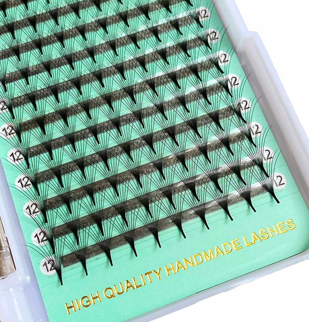 8D - 0.07mm Slim/Pointy Root Medium Stem Premade Fans 16 lines 160 fans NO-Logo【Sale】