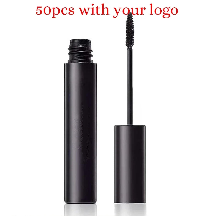 10ml Private Label Mascara Custom Bulk Black Color Round Tube Thick Curling Waterproof Fast-dry Lengthening Beautiful Eye Makeup
